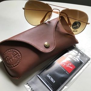 Authentic Ray-Ban Large Aviator Sunglasses